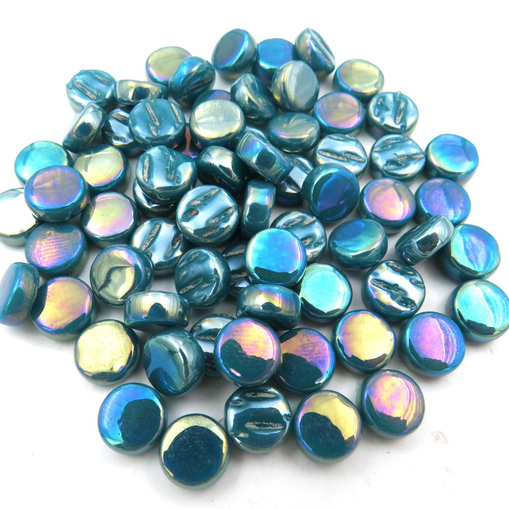 8mm Mini Round Glass Tiles - Pearlised Finish