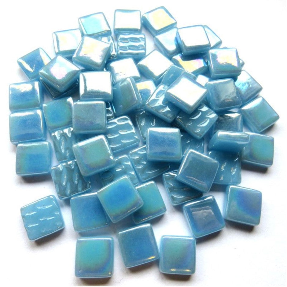 12mm Square Glass Tiles - Iridised Finish