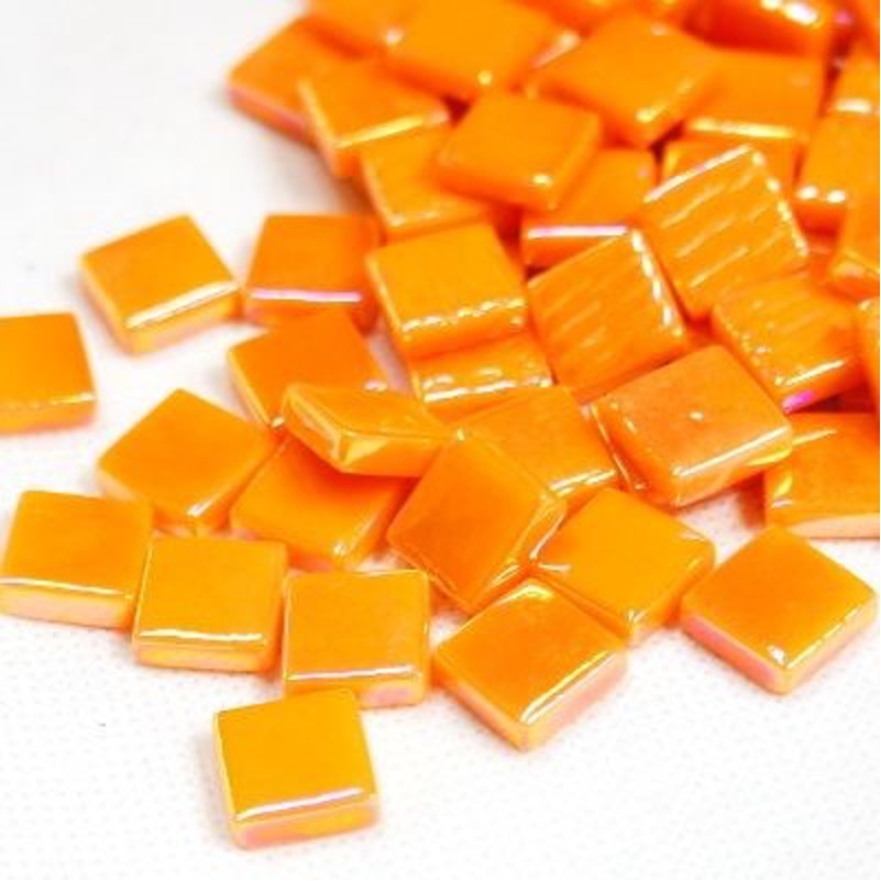 12mm Square Glass Tiles - Iridised Finish