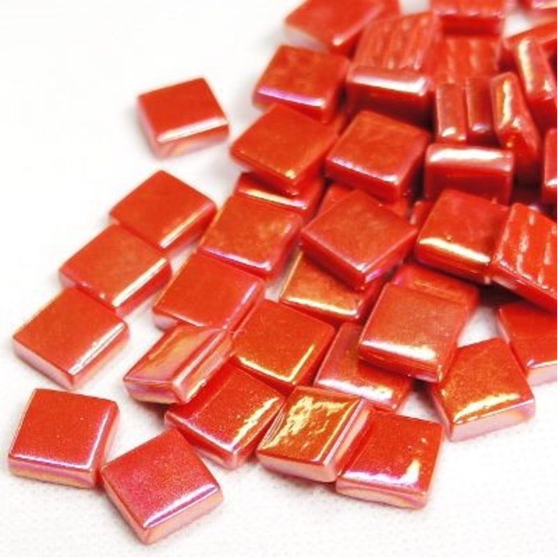 12mm Square Glass Tiles - Iridised Finish