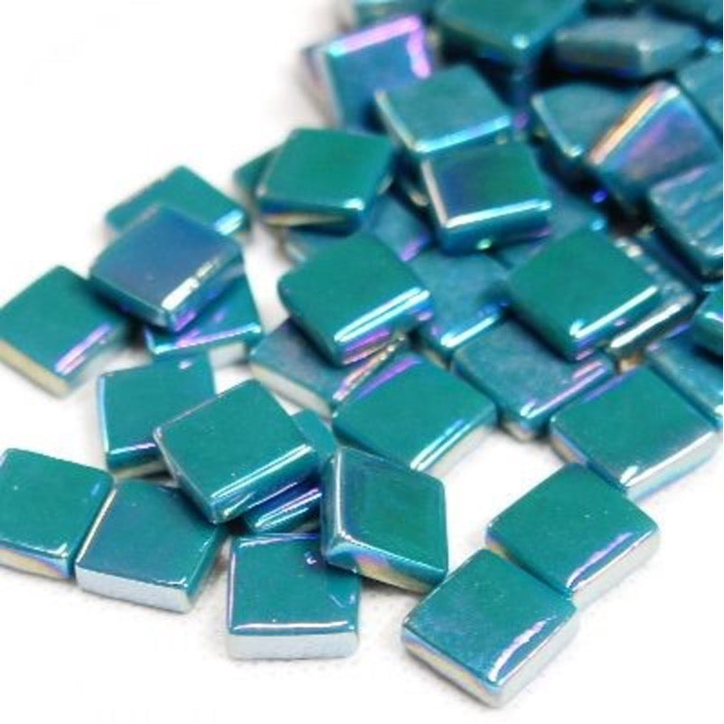 12mm Square Glass Tiles - Iridised Finish