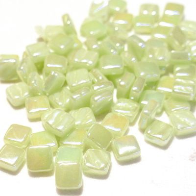 8mm Mini Square Glass Tiles - Pearlised Finish (Iridescent)