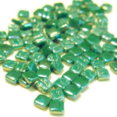 8mm Mini Square Glass Tiles - Pearlised Finish (Iridescent)