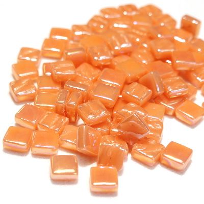 8mm Mini Square Glass Tiles - Pearlised Finish (Iridescent)