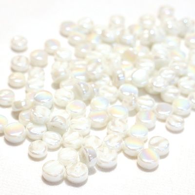 8mm Mini Round Glass Tiles - Pearlised Finish