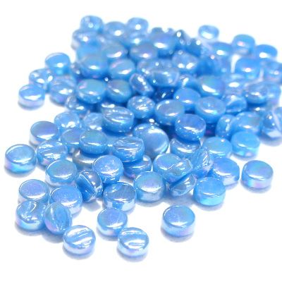 8mm Mini Round Glass Tiles - Pearlised Finish