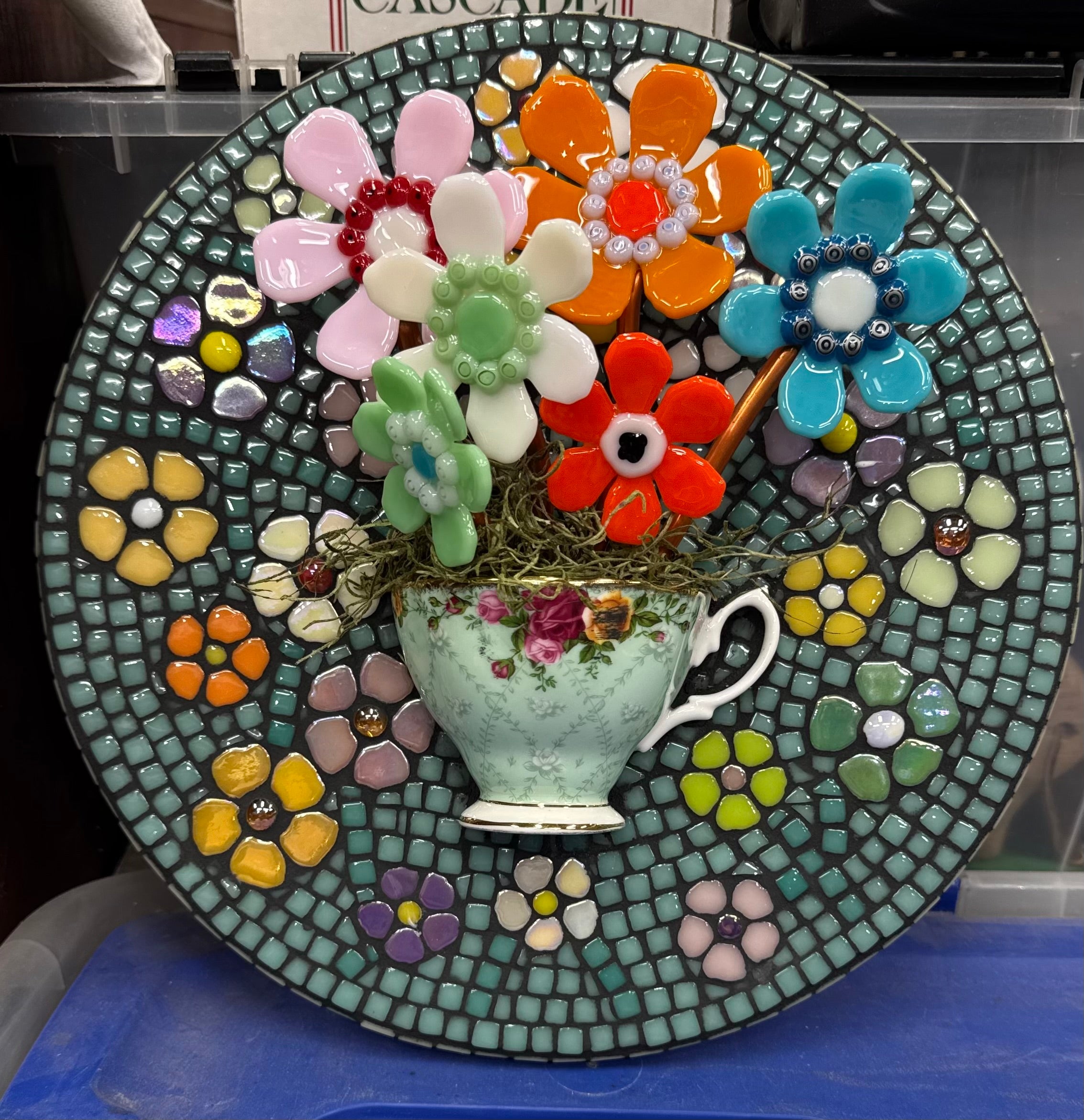 Teacup Mosaic - Teal