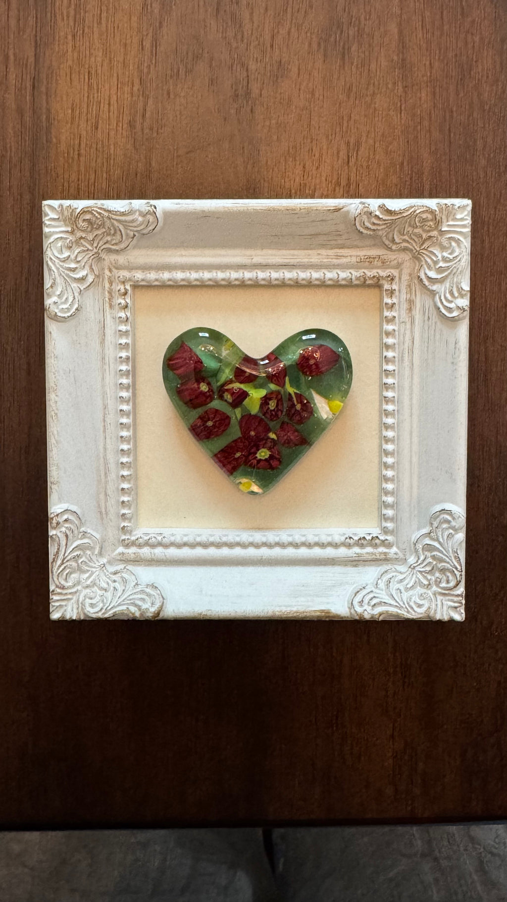 Framed Heart - Poppies