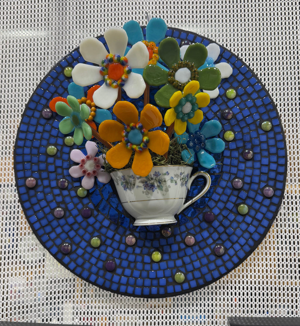 Teacup Mosaic - Blue