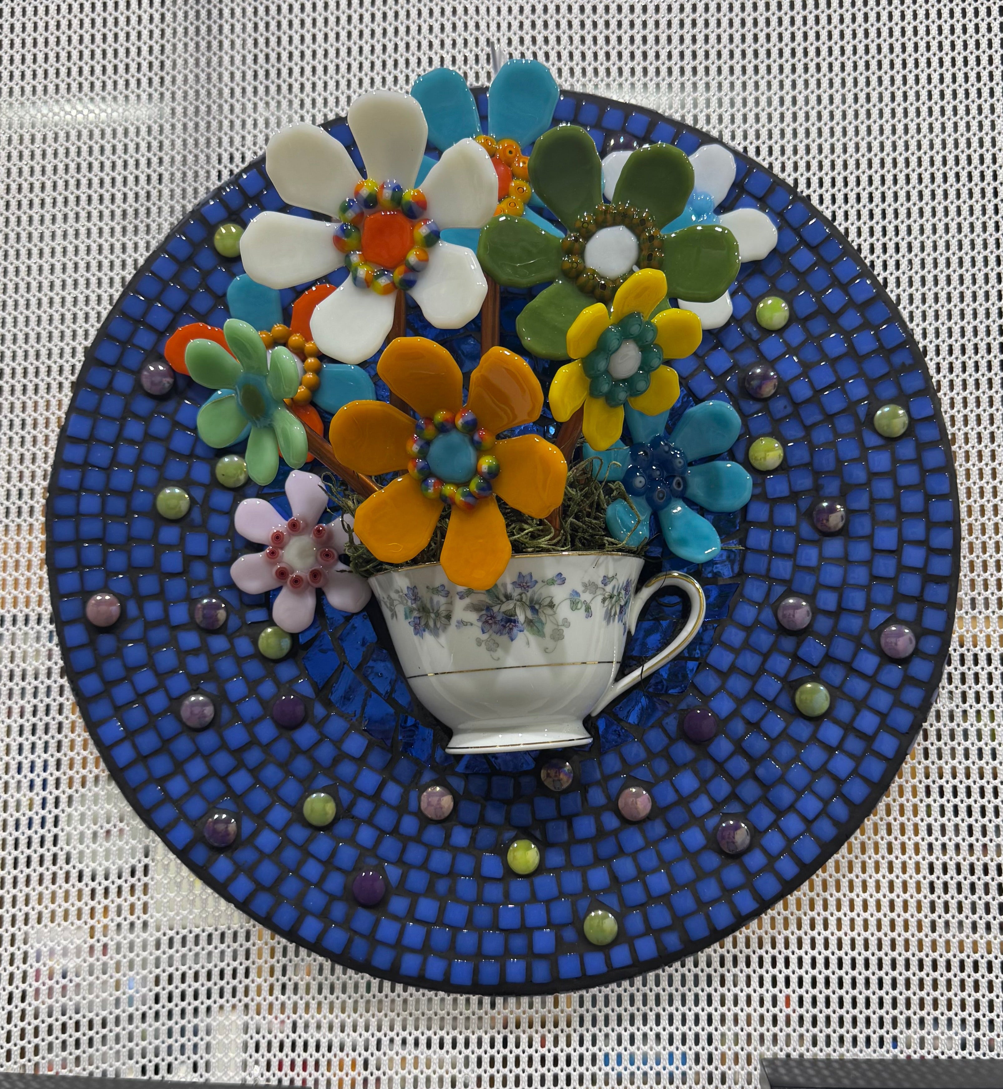 Teacup Mosaic - Blue