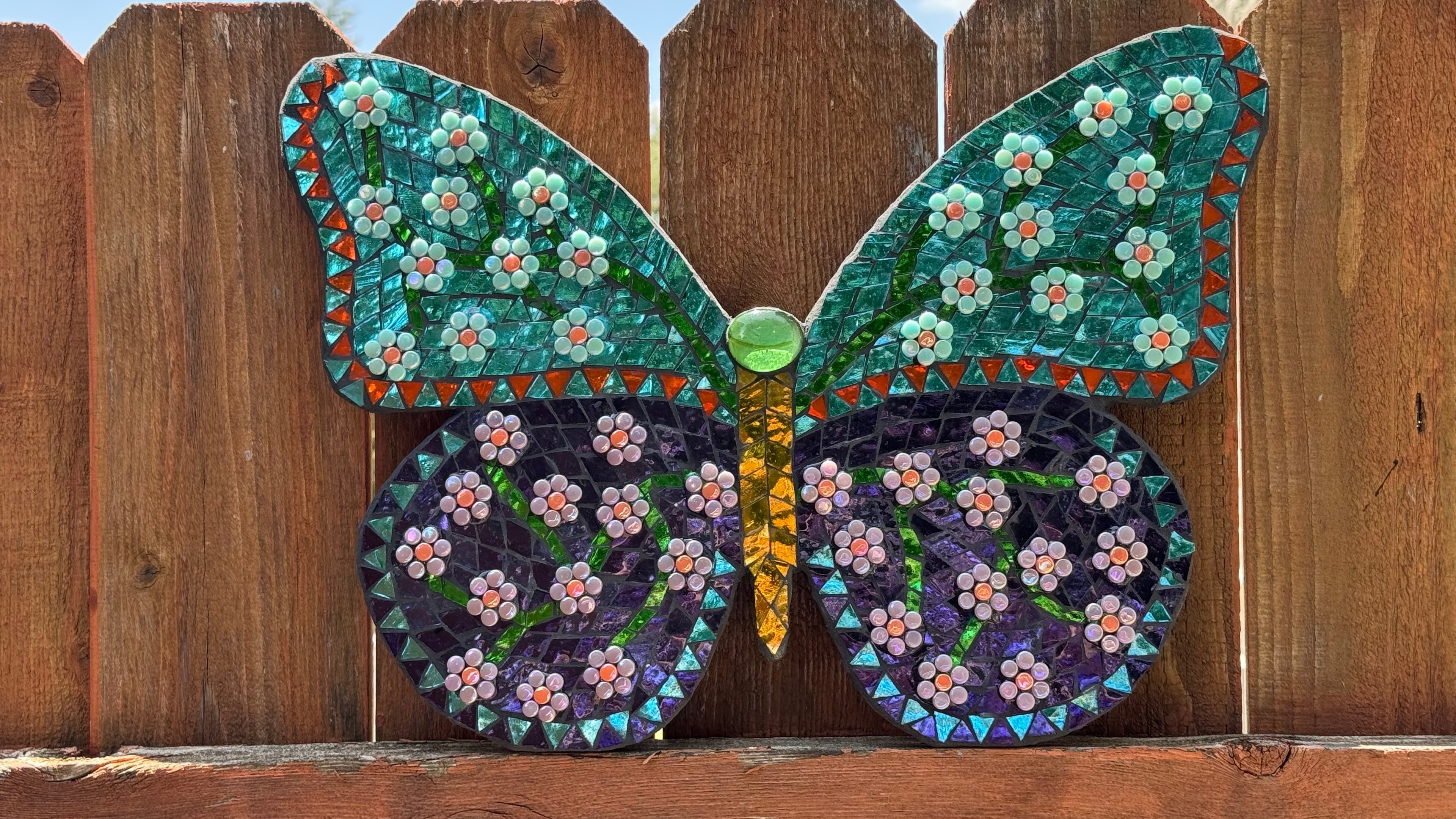 Fancy Fence Butterfly - Mirrored Monarch