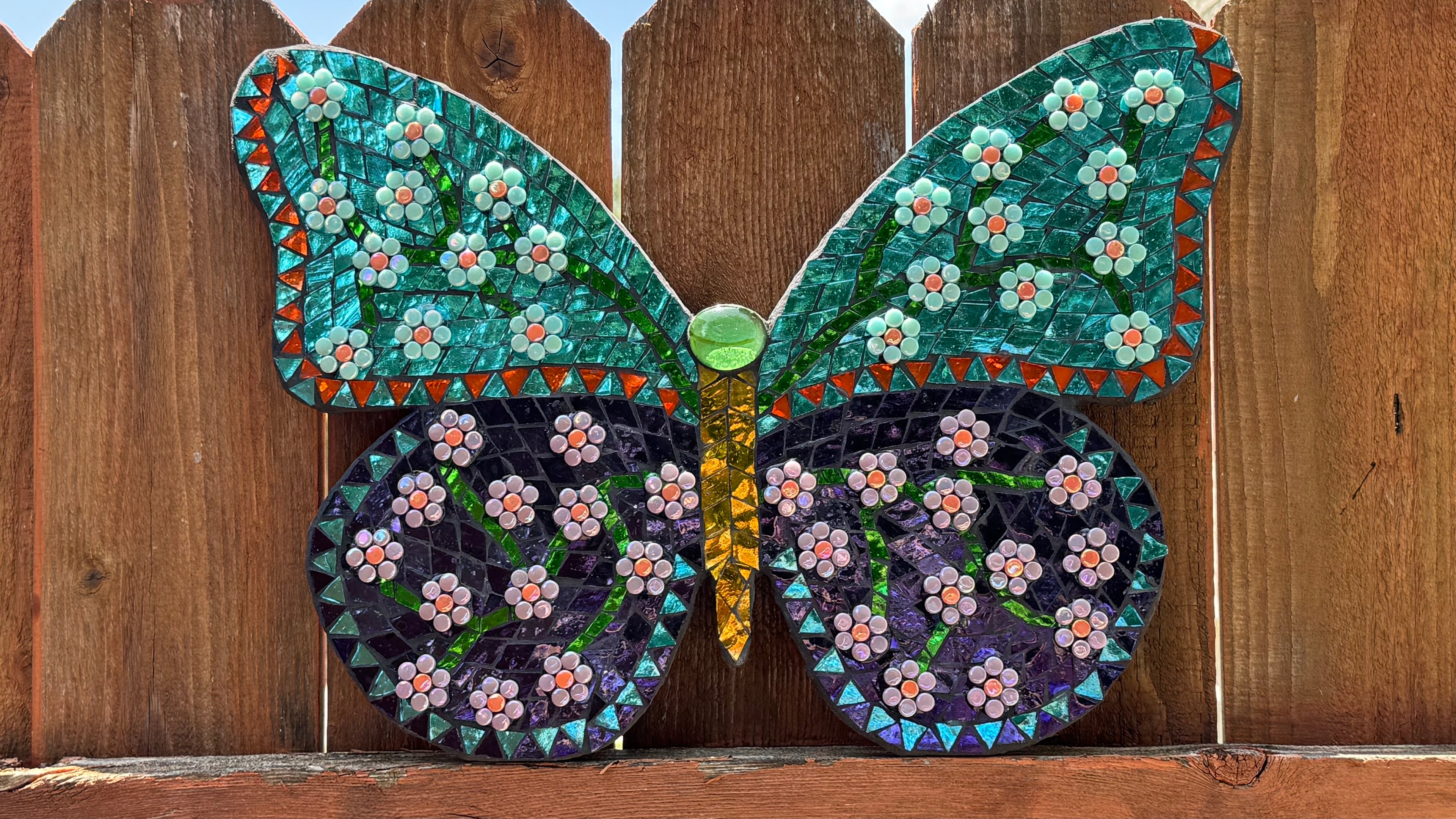 Fancy Fence Butterfly - Mirrored Monarch