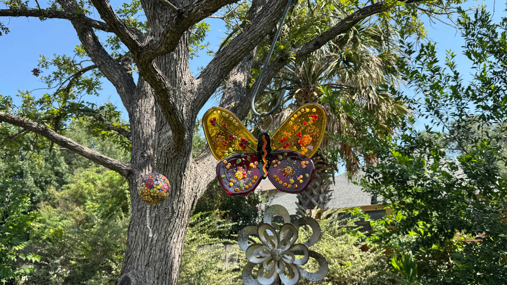 Glass Butterfly - Garnet Glow