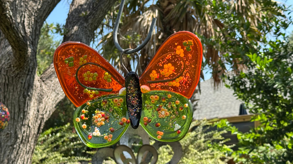 Glass Butterfly - Sunset Meadow