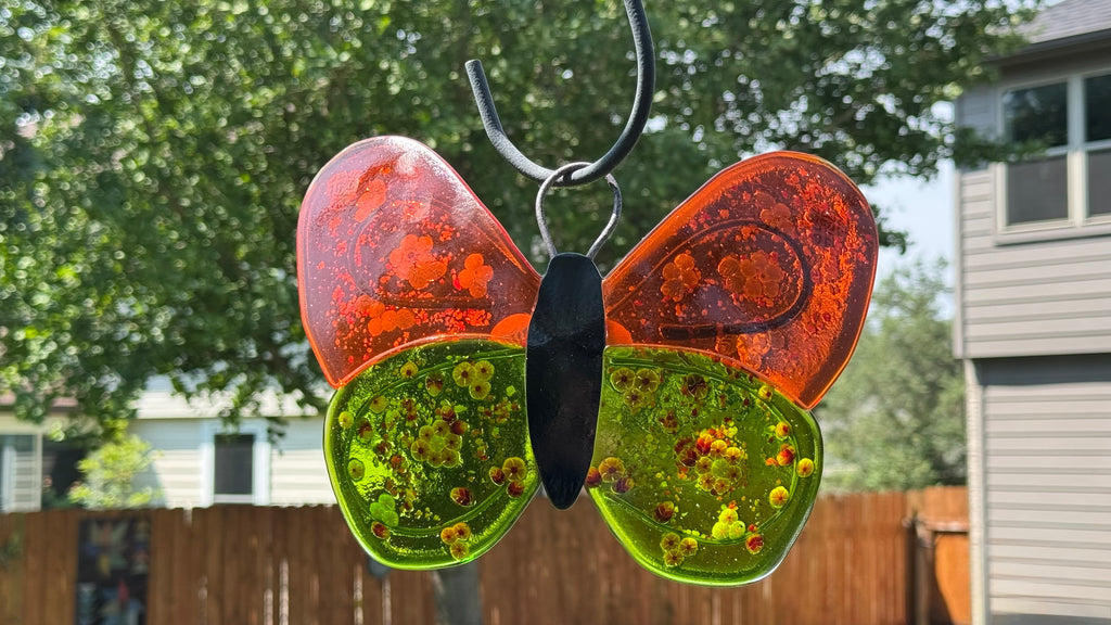 Glass Butterfly - Sunset Meadow