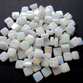 Iridized White Mini Tiles
