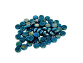 Iridescent Dark Teal Round Mini Glass Tiles