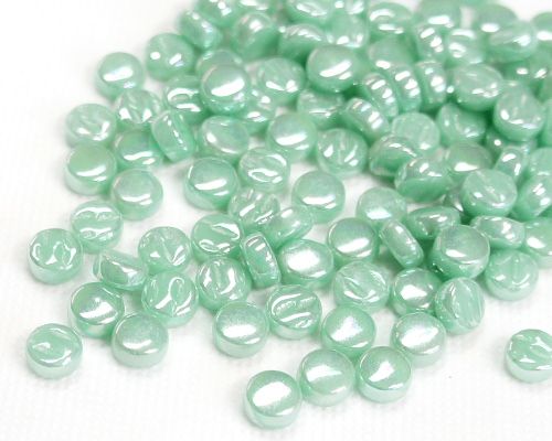 8mm Mini Round Glass Tiles - Pearlised Finish