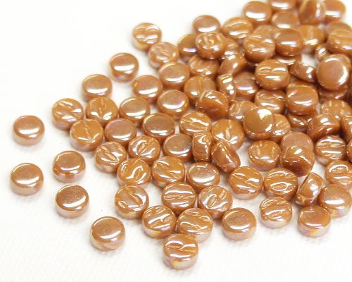 8mm Mini Round Glass Tiles - Pearlised Finish