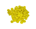 Iridescent Acid Yellow Round Mini Glass Tiles