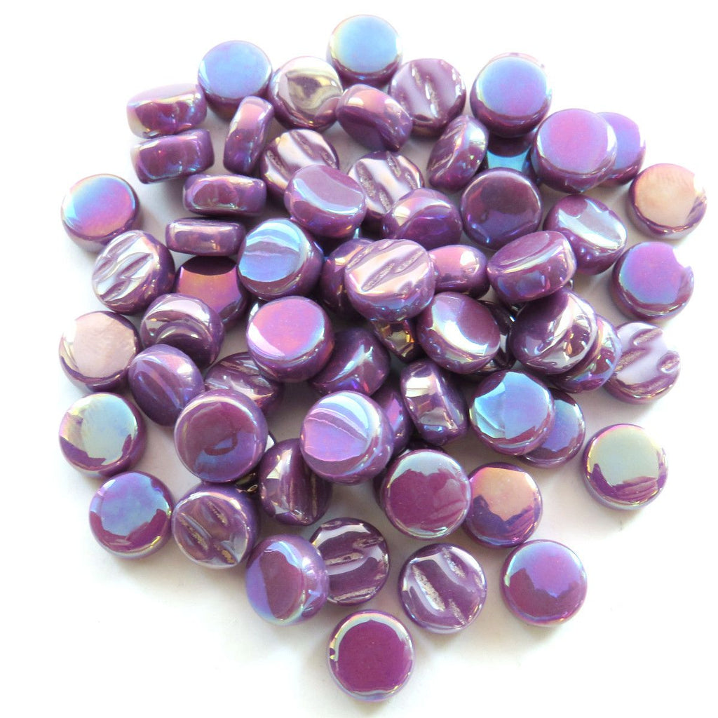 8mm Mini Round Glass Tiles - Pearlised Finish