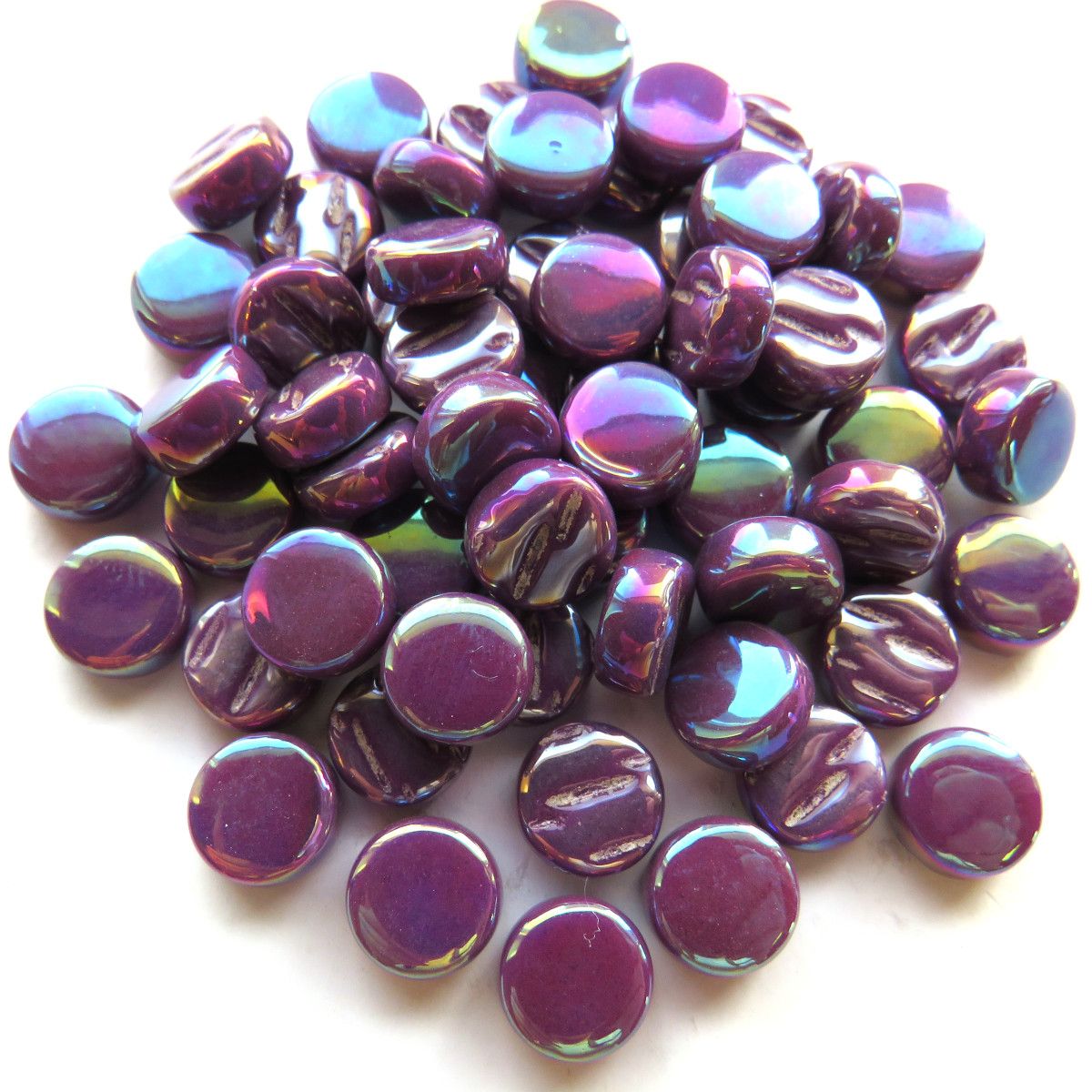 8mm Mini Round Glass Tiles - Pearlised Finish