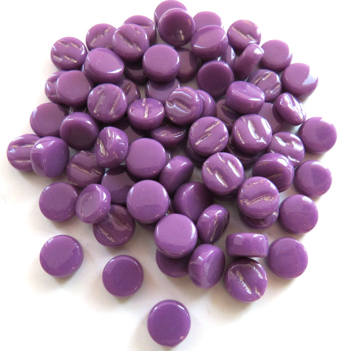 8mm Mini Round Glass Tiles - Standard Finish (Glossy)