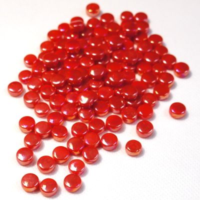 8mm Mini Round Glass Tiles - Pearlised Finish