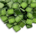 Glass Glitter Tiles - Acid Green